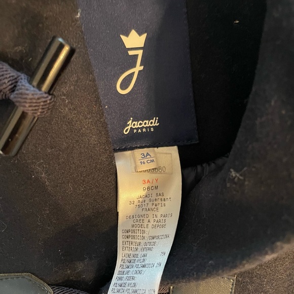 Jacadi Navy Pea Coat with Hood and Timeless Design - Picture 4 of 4